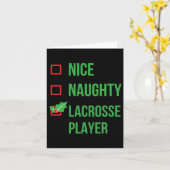 Lacrosse Speler Grappig Pyjama Kerstcadeau Kaart (Gele Bloem)