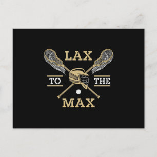 Lacrosse speler Lax naar de Max Stick Grappig cade Briefkaart