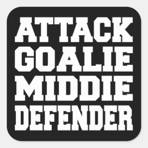 Lacrosse speler Posities sticker