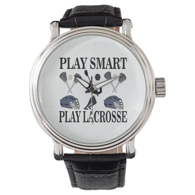 Lacrosse Speler Sport Horloge (Voorkant)