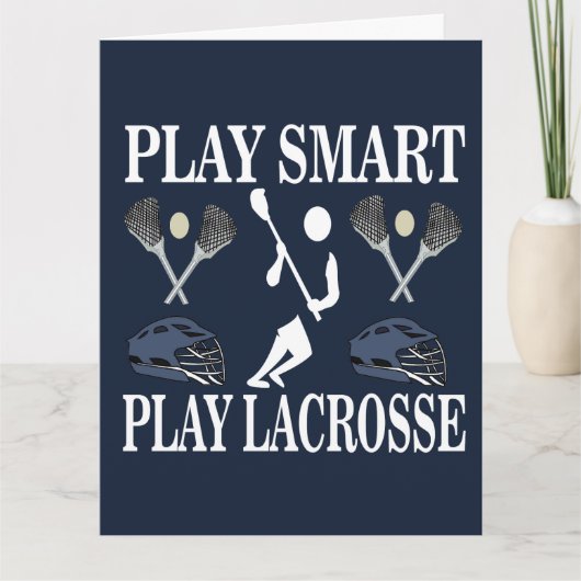 Lacrosse Speler Sportgroet Kaart (Voorkant)