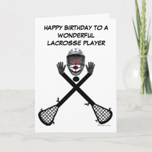 Lacrosse speler Verjaardag Kaart
