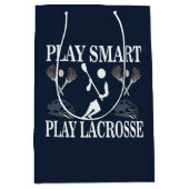 Lacrosse speler Verjaardag Medium Cadeauzakje (Voorkant)