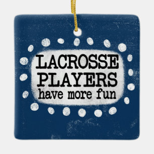 Lacrosse-spelers hebben meer plezier in het Orname Keramisch Ornament