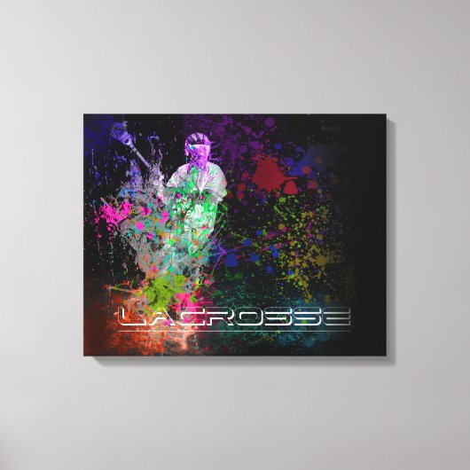 Lacrosse Splatter spread Canvas Afdruk (Voorkant)