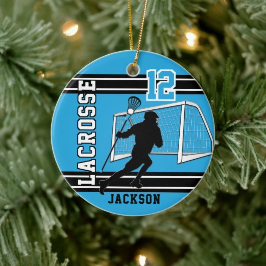 Lacrosse 🥍 Sport - Baby Blue Keramisch Ornament (Boom)