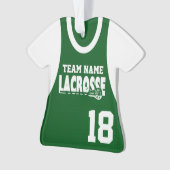 Lacrosse Sport Jersey Groen met Foto Ornament (voorkant)