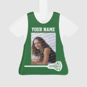 Lacrosse Sport Jersey Groen met Foto Ornament (achterkant)