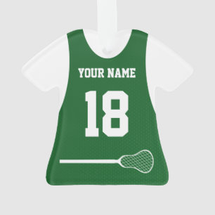 Lacrosse Sport Jersey Groen met Nummer Ornament
