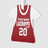 Lacrosse Sport Jersey Rouge avec photo (devant)