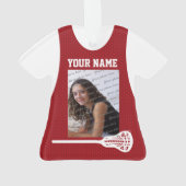 Lacrosse Sport Jersey Rouge avec photo (dos)