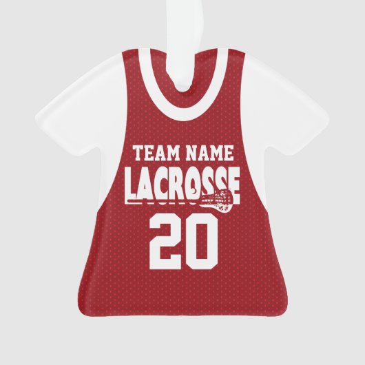 Lacrosse Sport Jersey Rouge avec photo (devant)