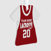 Lacrosse Sport Jersey Rouge avec photo (devant)