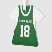 Lacrosse Sport Jersey vert avec numéro (devant)