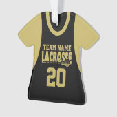 Lacrosse Sport Jersey Zwart Ornament (voorkant)