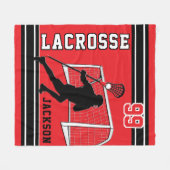 Lacrosse Sport - Rood, wit, zwart Fleece Deken (Voorkant (Horizontaal))