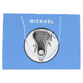 Lacrosse Sports Bleu clair Grand sac cadeau (Dos)