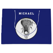 Lacrosse Sports Bleu Grand sac cadeau (Devant)