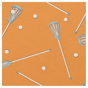 Lacrosse Sports Boys Decor Sinaasappel Stof