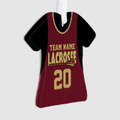 Lacrosse Sports Jersey Maroon Ornament (voorkant)