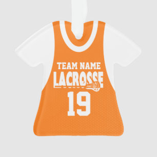 Lacrosse Sports Jersey Sinaasappel Ornament