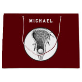 Lacrosse Sports Maroon Grand Sac Cadeau (Devant)