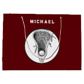 Lacrosse Sports Maroon Grand Sac Cadeau (Dos)