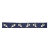 Lacrosse Sports Navy Blue Satin Ribbon Lint (Voorkant)