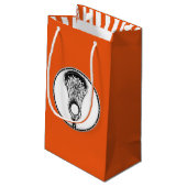 Lacrosse Sports Orange Petit sac cadeau (Dos Angle)