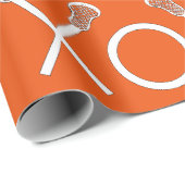 Lacrosse Sports Oranje Cadeaupapier (Rol Hoek)
