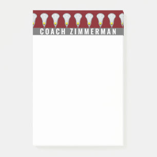 Lacrosse Sports Personnalisé Maroon Post-It Notes