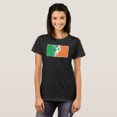 Lacrosse St Patrick's Day Irish Flag C Distressed T-shirt (Voorkant volledig)