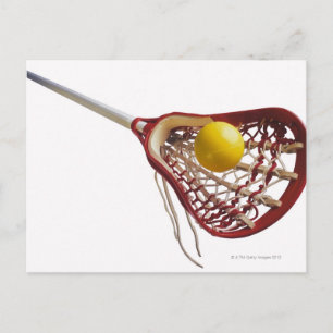 Lacrosse stick en bal briefkaart