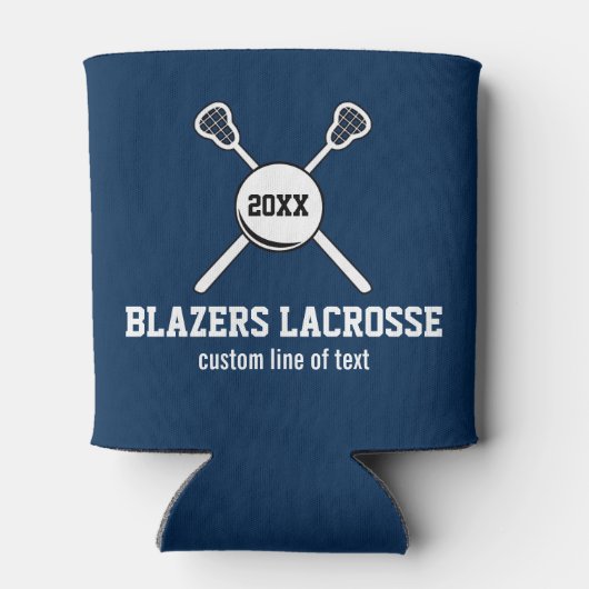 Lacrosse Stick en Ball Custom Player Team Naam Blikjeskoeler (Achterkant)