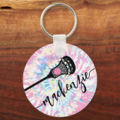 Lacrosse Stick Girly Tie Sleutelhanger (Voorkant)