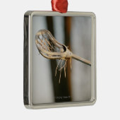 Lacrosse Stick Metalen Ornament (Rechts)