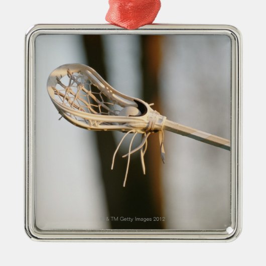 Lacrosse Stick Metalen Ornament (Voorkant)