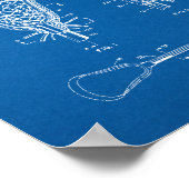 Lacrosse Stick Patent - Blueprint Poster (Hoek)