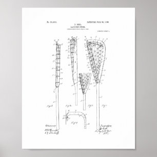 Lacrosse-stick patent poster