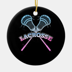 Lacrosse Stick voor Lacrosse Spelers Sport Lax Orn Keramisch Ornament