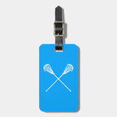 Lacrosse Sticks Bagagelabel Blue (Voorkant verticaal)