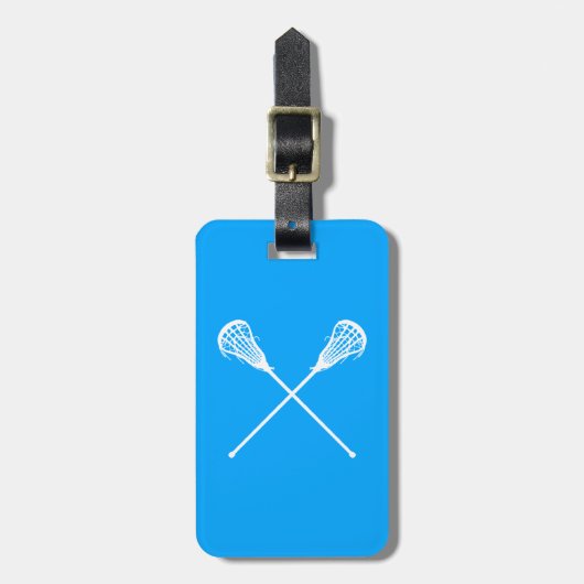 Lacrosse Sticks Bagagelabel Blue (Voorkant verticaal)