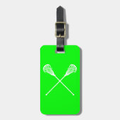 Lacrosse Sticks Bagagelabel Green (Voorkant verticaal)