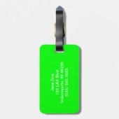 Lacrosse Sticks Bagagelabel Green (Achterkant verticaal)