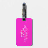 Lacrosse Sticks Bagagelabel Roze (Achterkant verticaal)