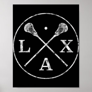 Lacrosse Sticks Emblem I T-shirt voor LAX-spelers Poster