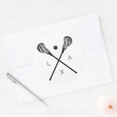 Lacrosse Sticks en Bal Ronde Sticker (Envelop)
