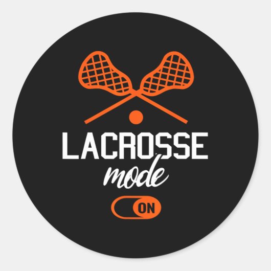 Lacrosse Sticks Graphic Lacrosse Ronde Sticker (Voorkant)
