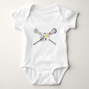 Lacrosse sticks met helm romper