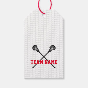 Lacrosse Sticks Net Team Naam Kleur Sportspelers Cadeaulabel